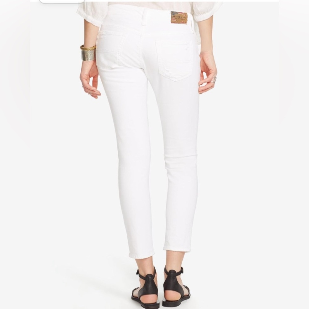 RALPH LAUREN Denim and Supply Crop Skinny Jeans Size 32 White